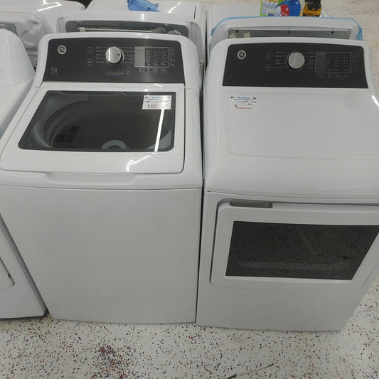 Used GE 4.5 cubic ft Top Load Washer and 7.2 cubic ft Electric Dryer Set