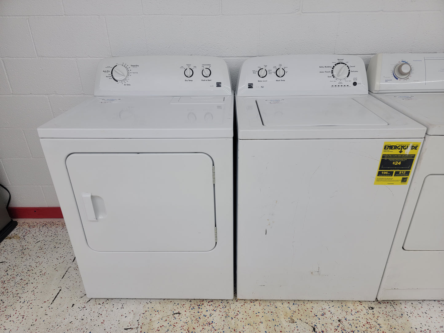 Kenmore washer and dryer set